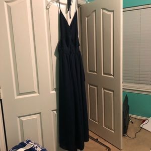 Long navy sundress perfect for the summer!
